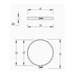 PSFB-19 FASCETTA DI BLOCCAGGIO - Synergy Cod. PSFB-19200 - Diametro 200