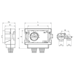 TECO K201BC10100 Valvola Gas da Incasso K2.1 DN15 TC 3/4 con Connessioni a U K201BC10100 3
