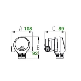 ACQUA BREVETTI MINIDUE OTTONE PM103 1/2" FF - Pompa Dosatrice Volumetrica 108x92x89 mm PM103 3