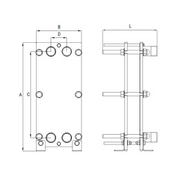 Cordivari PHC PN10 57 piastre - scambiatore di calore a piastre ispezionabile Cod. 3175056656205 3175056656205 2