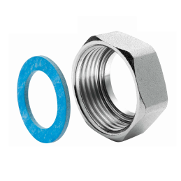 Dado con guarnizione PSP F0010-00027 DN 25 G 1 1/4" ottone nichelato per acqua e gas (pz 10) F0010-00027 1