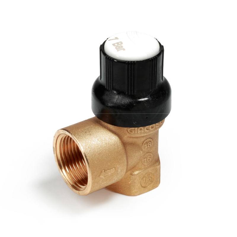 Giacomini R140CY010 Valvola di sicurezza 1/2" x 3/4" 7 bar - valvola sanitaria a membrana R140CY010 1