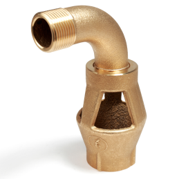 Giacomini R141CY004 Imbuto di scarico con curva 90° 3/4" M x 3/4" F - ottone per valvole di sicurezza R141CY004 1