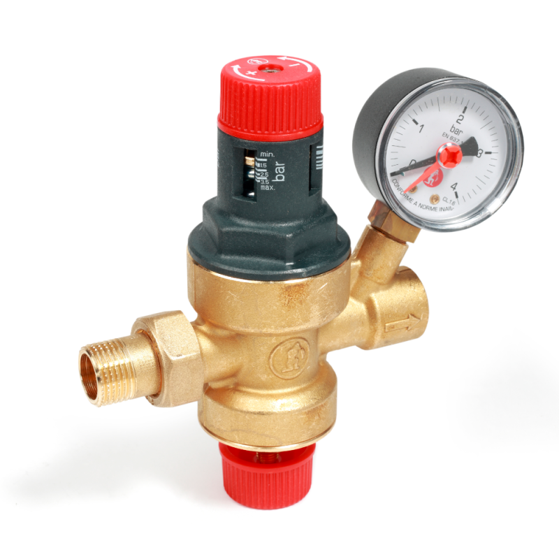Giacomini R150MY003 Gruppo di riempimento automatico 1/2" M x 1/2" F con manometro R150MY003 1