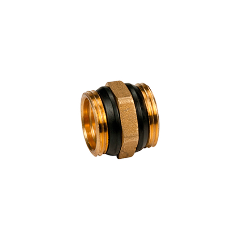 Giacomini R189DY005 Nipplo in ottone 1" M x 1" M con guarnizione autotenuta R189DY005 1