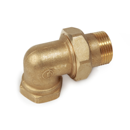 Giacomini R19Y005 Raccordo curvo 90° a tre pezzi 1" F x 1" M - bocchettone in ottone R19Y005 1