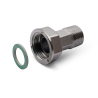 Giacomini R37X003 Bocchettone in ottone cromato G 3/4"F x R 1/2" per contatori R37X003 1