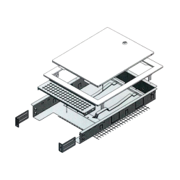 Giacomini R500Y225 Cassetta da incasso 1200 x 650-740 x 85-140 mm per collettori R500Y225 2