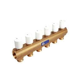 Giacomini R553VY002 Collettore di ritorno 1" x 18/2 con valvole predisposte elettrotermiche R553VY002 1