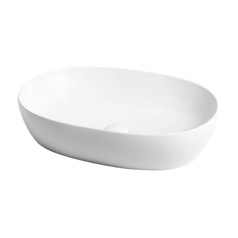 Ceramica Azzurra ELLA060400C0BI Lavabo da appoggio 60x40 cm in ceramica bianco lucido ELLA060400C0BI 1