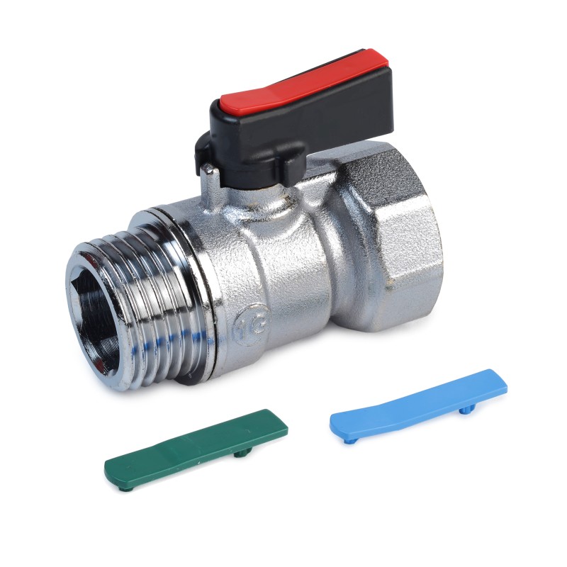 Valvola a sfera MINI, attacchi F-M passaggio standard 3/8" R694X003 R694X002 1