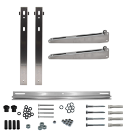 GROPPALLI MENCT-150L60 Staffa con traversa L600 x H500 acciaio zincato grigio per unità esterne MENCT-150L60 3