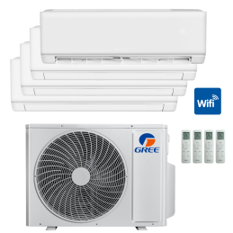 Gree Cosmo Climatizzatore Quadri Split 9000 + 9000 + 12000 + 12000 Btu WiFi R32 GWHD(28)NK6OO GREE10246/GREE10246/GREE10248/GREE