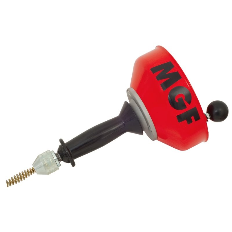 Sturatubi manuale con molla da 7,5 m e spirale Ø 8 mm per tubazioni 20 - 65 mm - MGF 904180 904180 1