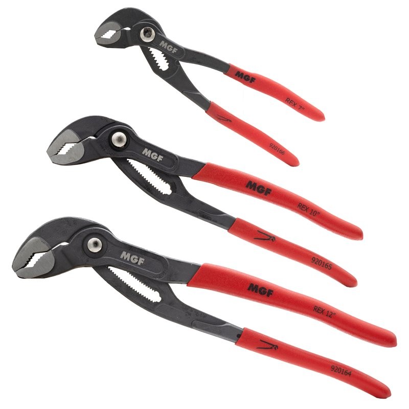 Kit pinze regolabili professionali 180 mm, 250 mm e 300 mm antiscintilla - MGF 920154 920154 1