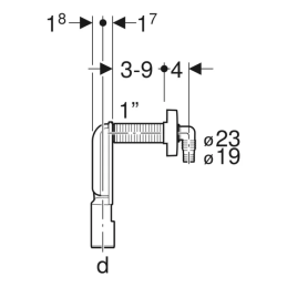 Geberit 152.234.11.1 sifone da incasso per apparecchi Ø 40 mm 152.234.11.1 4