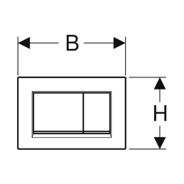 Geberit 115.883.KH.1 Placca di comando Sigma20 cromo lucido per cassette da incasso 115.883.KH.1 3