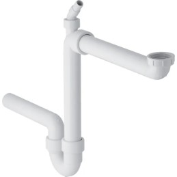 Geberit 152.885.11.1 Sifone curvo salvaspazio per lavello con scarico orizzontale 152.885.11.1 1