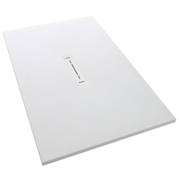Kinedo PI-ARP241480BM Piatto doccia effetto ardesia 140x80 cm bianco H 2,6 cm PI#ARP241480BM 1
