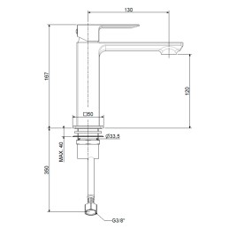 Paffoni EL071CR Miscelatore lavabo monocomando cromato serie Elle EL071CR 2