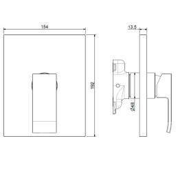 Paffoni ELBOX010CR Set esterno miscelatore doccia incasso cromato serie Elle ELBOX010CR 2