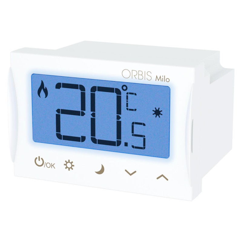 ORBIS OB326700 MILO termostato digitale da incasso - estate inverno a batterie OB326700 1