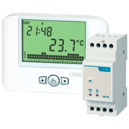 ORBIS OB324900 ORUS RF cronotermostato digitale con attuatore - radiofrequenza 433.92 MHz OB324900 1