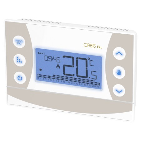 ORBIS OB326400 EKU Bianco cronotermostato digitale da parete - programmazione settimanale OB326400 1