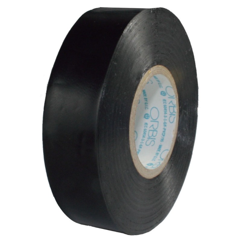 ORBIS OB550202 NE1925-13 nastro isolante nero 19 mm x 25 m - PVC autoestinguente OB550202 1