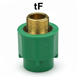 Giunto filettato maschio di transizione in PP-R e ottone Ø 20 mm x 1/2" - BAMPI VMM20010 VMM20010 2