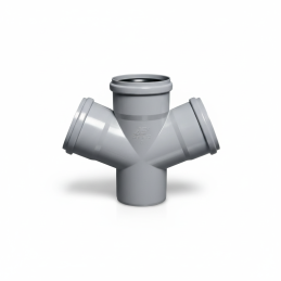 Braga doppia 45° per scarico idrico Ø90/50/50 - BAMPI BDA090545 BDA090545 1