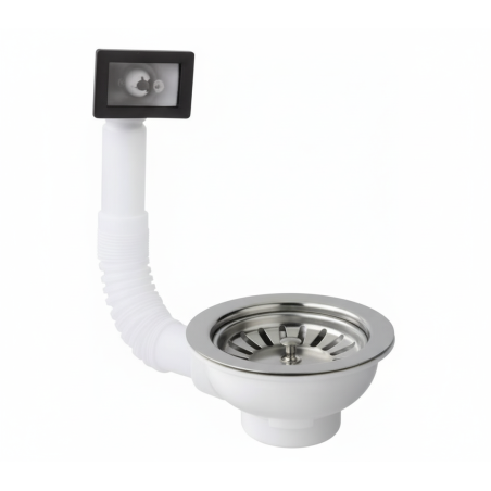 Piletta per lavello con troppo pieno rettangolare Ø80 mm - BAMPI SI506331 SI506331 1