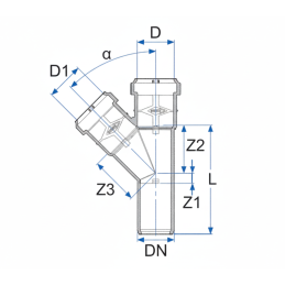 Braga 45° doppio bicchiere DN 90/40 in PP fonoassorbente - BAMPI US090445 US090445 2
