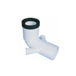 Curva prolungata WC 90° Ø90/50/50 in polipropilene bianco - BAMPI BSB090590 BSB090590 1