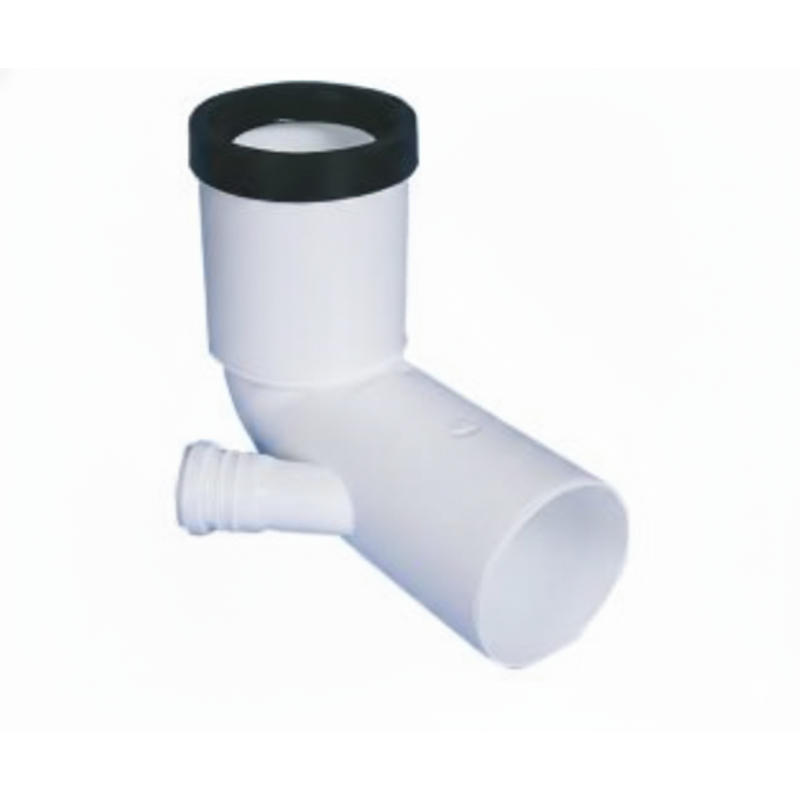 Curva prolungata WC 90° Ø90/50 in polipropilene bianco con attacco destro - BAMPI BSB09D590 BSB09D590 1