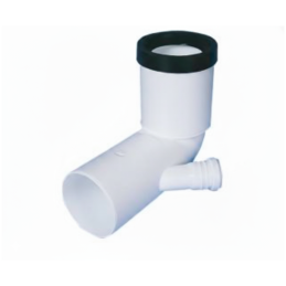 Curva prolungata WC 90° Ø90/40 in polipropilene bianco con attacco sinistro - BAMPI BSB09S490 BSB09S490 1