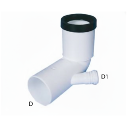 Curva prolungata WC 90° Ø90/50 in polipropilene bianco con attacco sinistro - BAMPI BSB09S590 BSB09S590 2