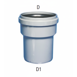 Raccordo in PVC di passaggio PVC/PP con guarnizione DN 110/100 - BAMPI BPV1110CO BPV1110CO 2