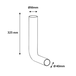 Tubo di risciacquo angolare a 90° bianco Ø 50/40 mm - BAMPI CRIGIO08 CRIGIO08 2