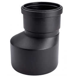 Aumento eccentrico USR fonoassorbente in PP nero DN 50/110 - BAMPI US050110 US050110 1