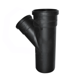 Braga ridotta USEA fonoassorbente in PP nero ad angolo 45° DN 125/110 - BAMPI US121145 US121145 1