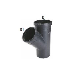 Braga USEA fonoassorbente in PP nero ad angolo 45° DN 125/125 - BAMPI US121245 US121245 1