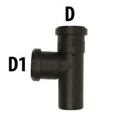 Braga ridotta USEA fonoassorbente in PP nero ad angolo 87,5° DN 40/40 - BAMPI US040487 US040487 2