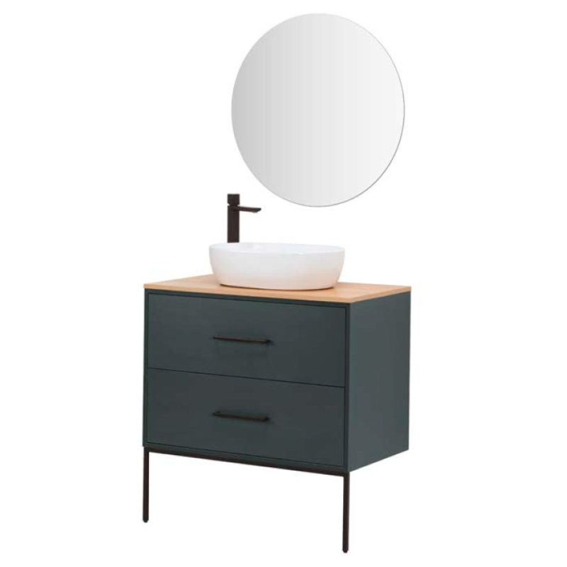 Venus Mobile Bagno Sospeso 80cm Verde Petrolio - Feridras 900390 900390 1