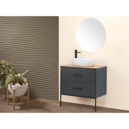 Venus Mobile Bagno Sospeso 80cm Verde Petrolio - Feridras 900390 900390 3