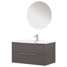 Burano Mobile Bagno Sospeso 100cm Grigio - Feridras 900423 900423 1