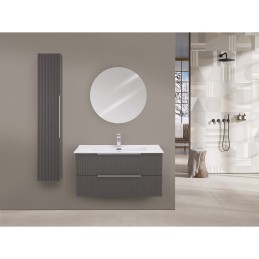 Burano Mobile Bagno Sospeso 100cm Grigio - Feridras 900423 900423 2