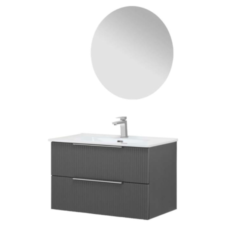 Burano Mobile Bagno Sospeso 80cm Grigio - Feridras 900420 900420 1