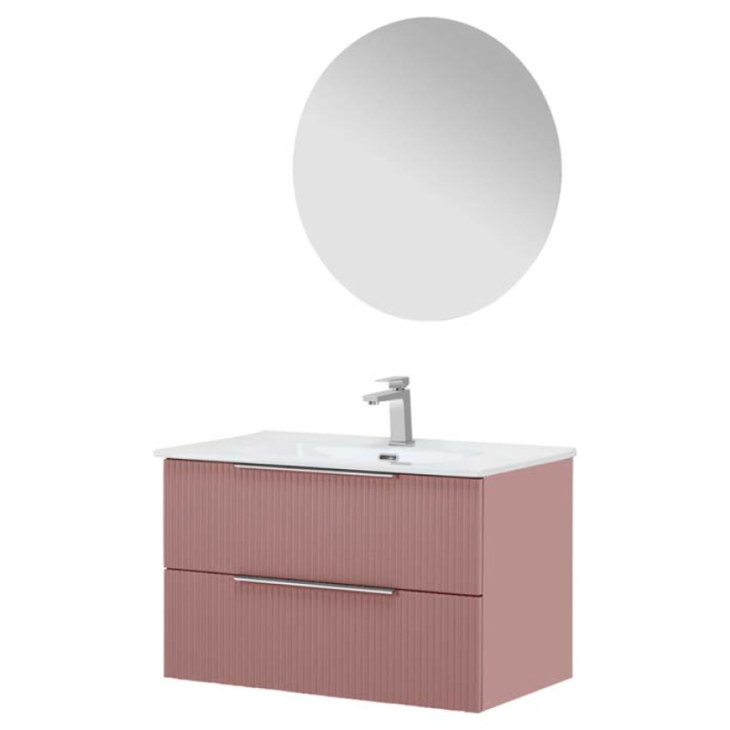 Burano Mobile Bagno Sospeso 80cm Rosa - Feridras 900421 900421 1