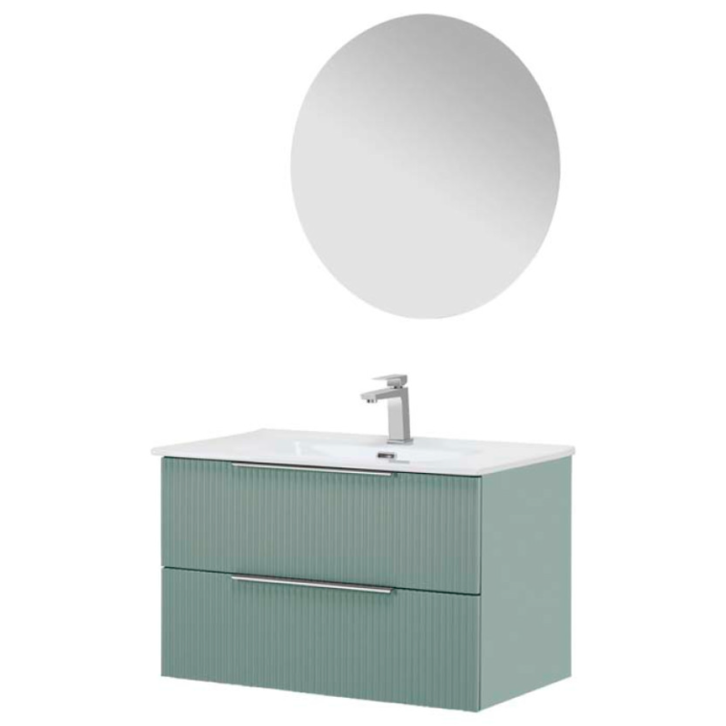 Burano Mobile Bagno Sospeso 80cm Verde - Feridras 900422 900422 1